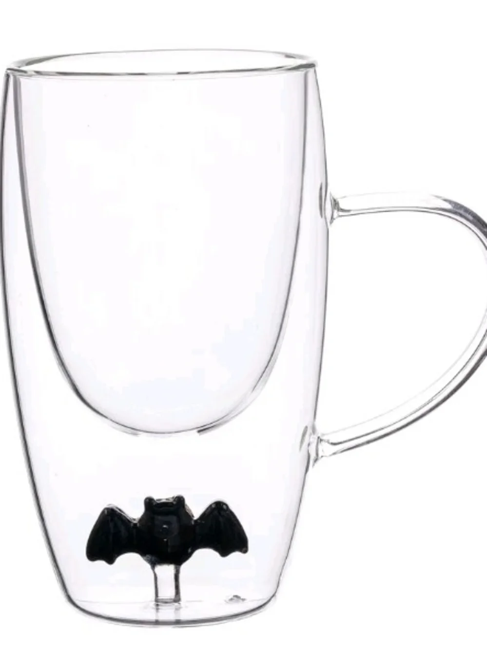 4 For $35! Halloween Glass Double-Wall Clear Mugs 11.5oz Set Of 4 - New In Box!